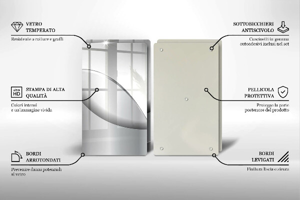 Üveg vágódeszka Absztrakt vonalak tervezése