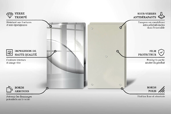 Üveg vágódeszka Absztrakt vonalak tervezése