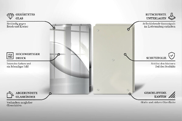 Üveg vágódeszka Absztrakt vonalak tervezése
