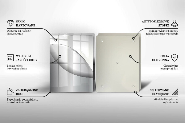 Üveg vágódeszka Absztrakt vonalak tervezése
