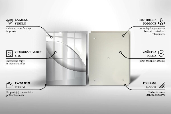 Üveg vágódeszka Absztrakt vonalak tervezése