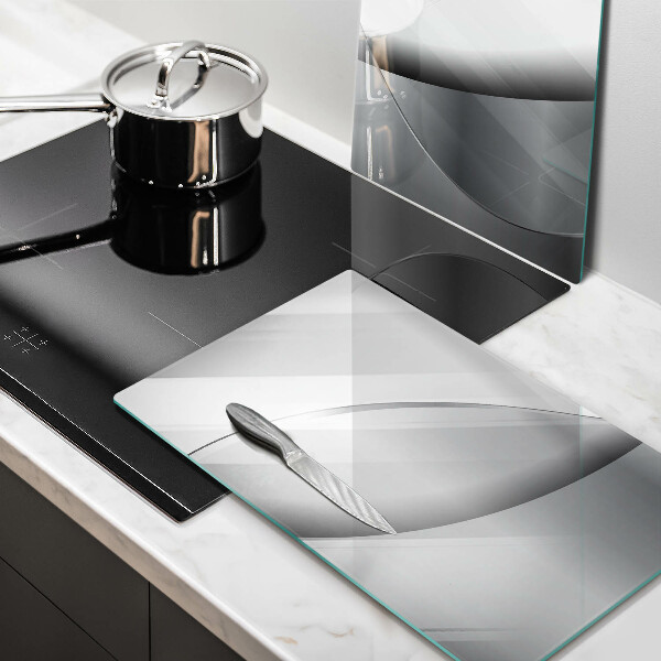 Üveg vágódeszka Absztrakt vonalak tervezése