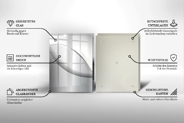 Üveg vágódeszka Absztrakt vonalak tervezése