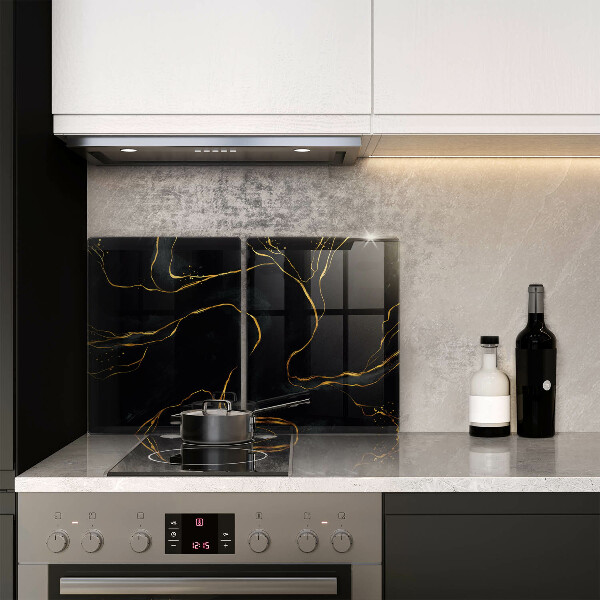 Üveg vágódeszka Fekete márvány