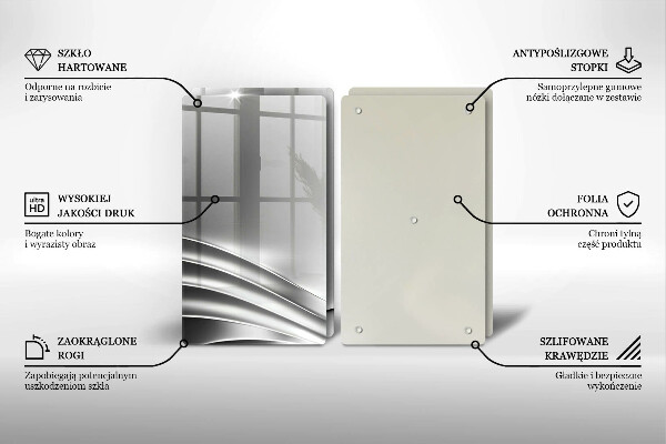 Üveg vágódeszka Fém szerkezet