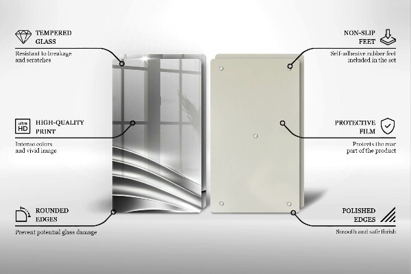 Üveg vágódeszka Fém szerkezet