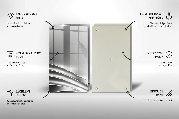 Üveg vágódeszka Fém szerkezet