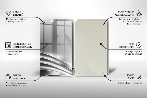 Üveg vágódeszka Fém szerkezet