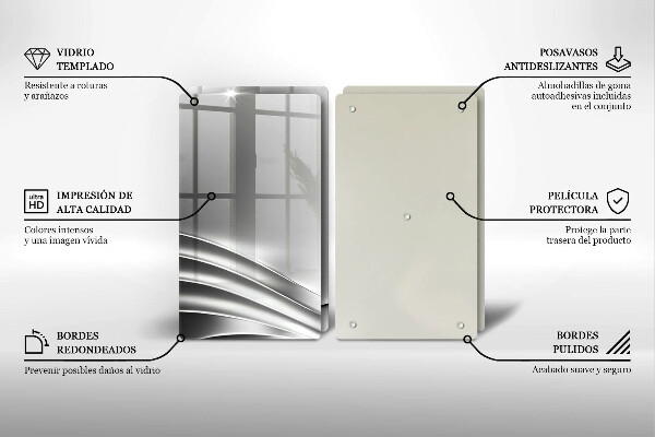 Üveg vágódeszka Fém szerkezet