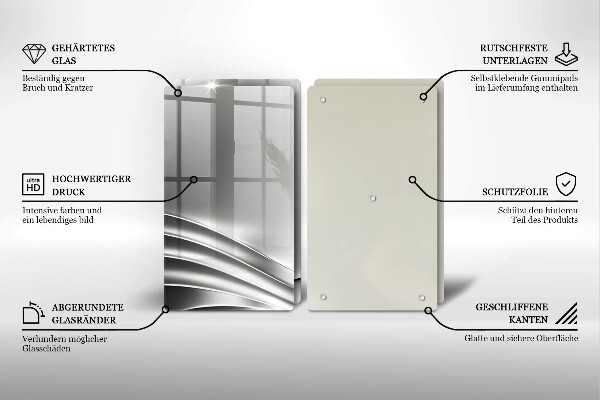 Üveg vágódeszka Fém szerkezet