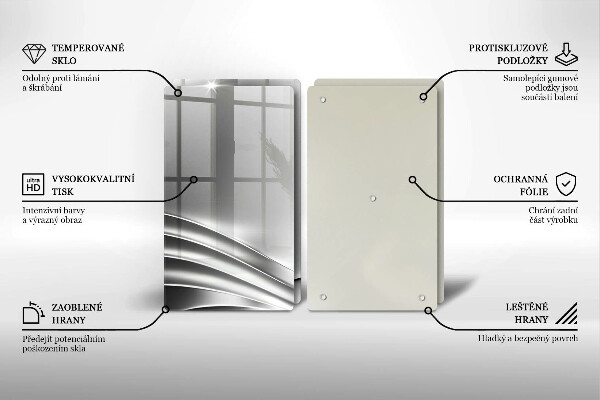 Üveg vágódeszka Fém szerkezet