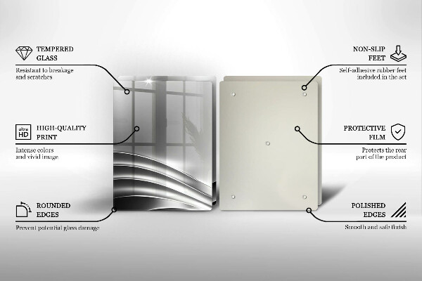 Üveg vágódeszka Fém szerkezet