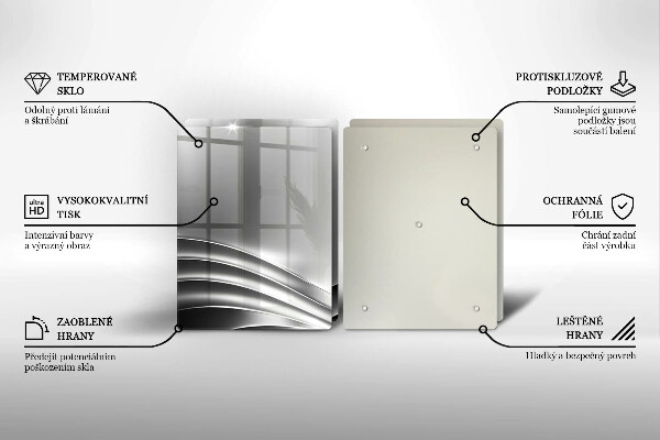 Üveg vágódeszka Fém szerkezet