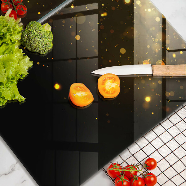 Üveg vágódeszka Arany csillogás