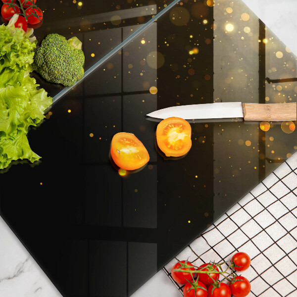 Üveg vágódeszka Arany csillogás