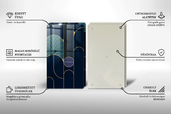 Üveg vágódeszka Absztrakt téma