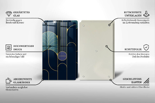 Üveg vágódeszka Absztrakt téma