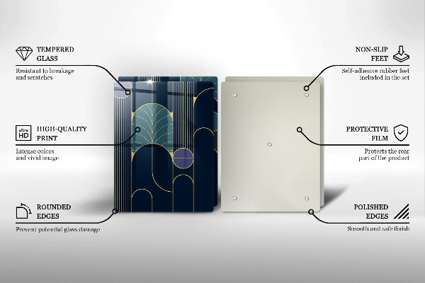 Üveg vágódeszka Absztrakt téma