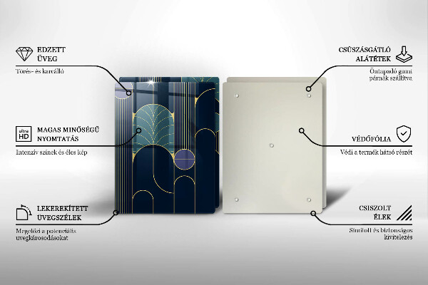 Üveg vágódeszka Absztrakt téma