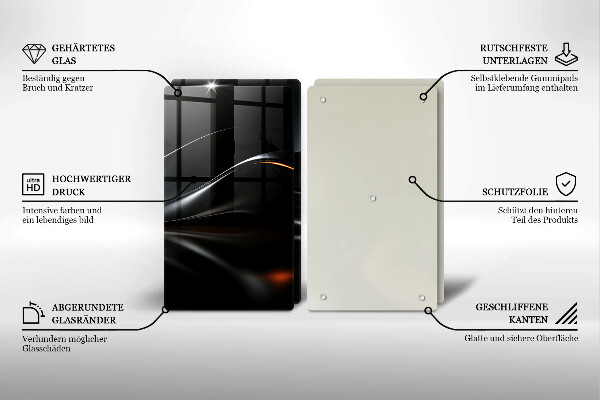 Üveg vágódeszka Absztrakt 3D-s tervezés