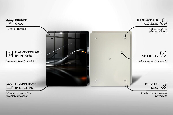 Üveg vágódeszka Absztrakt 3D-s tervezés