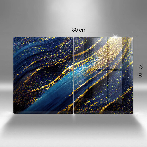 Üveg vágódeszka Sötétkék absztrakció