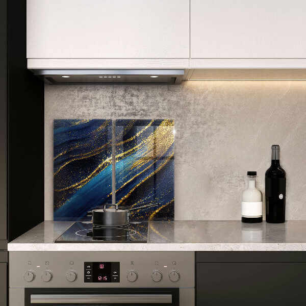 Üveg vágódeszka Sötétkék absztrakció