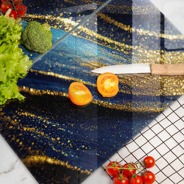 Üveg vágódeszka Sötétkék absztrakció