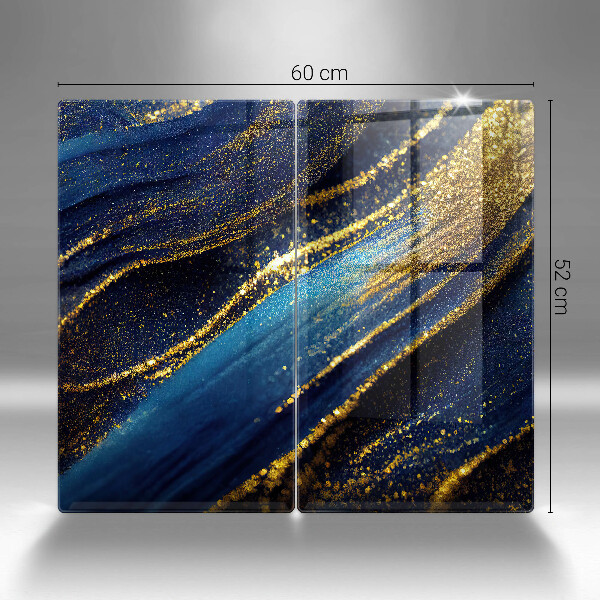 Üveg vágódeszka Sötétkék absztrakció