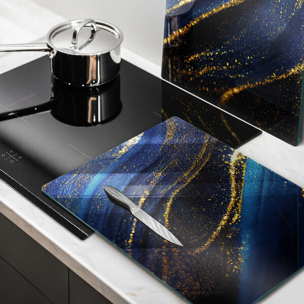 Üveg vágódeszka Sötétkék absztrakció