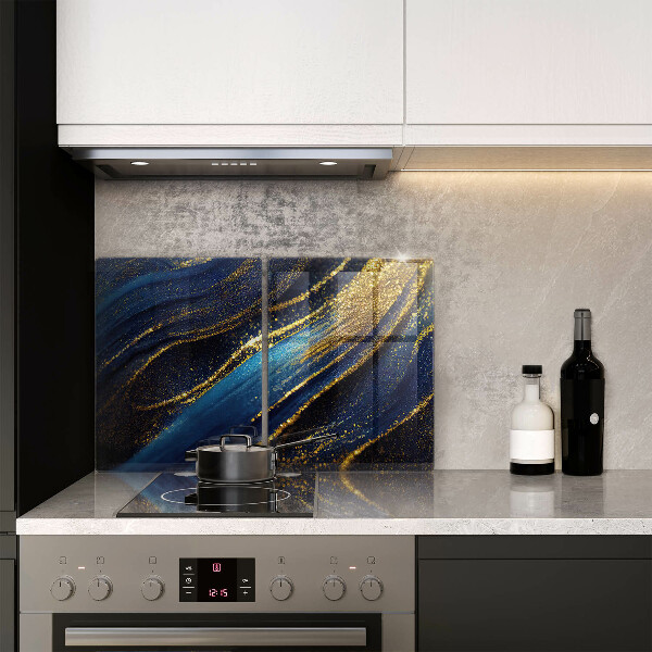 Üveg vágódeszka Sötétkék absztrakció