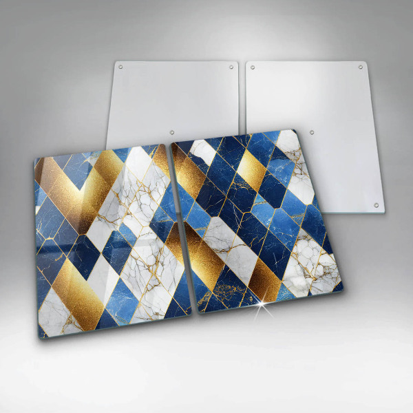 Üveg vágódeszka Arany márványrombuszok