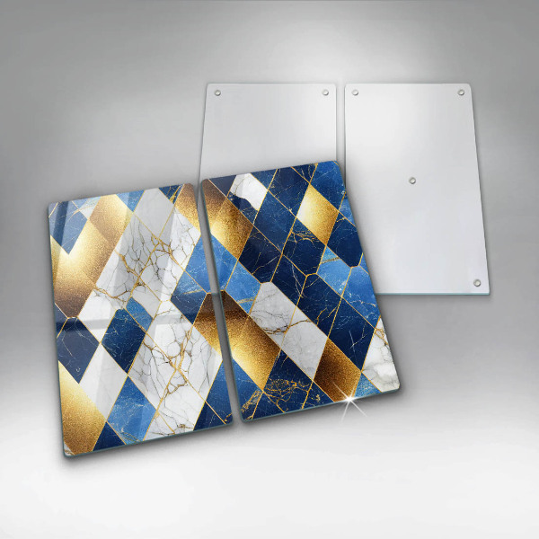 Üveg vágódeszka Arany márványrombuszok