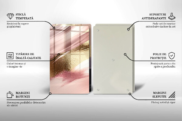 Üveg vágódeszka Pasztell foltok