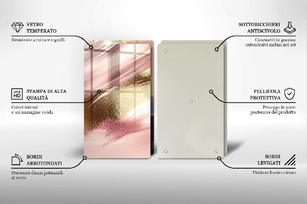 Üveg vágódeszka Pasztell foltok