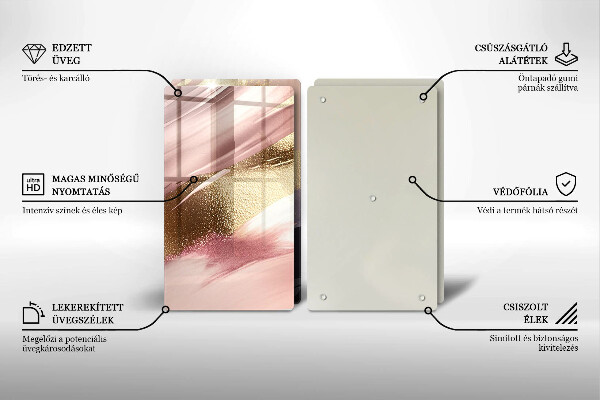 Üveg vágódeszka Pasztell foltok