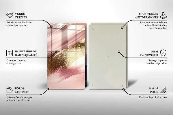 Üveg vágódeszka Pasztell foltok