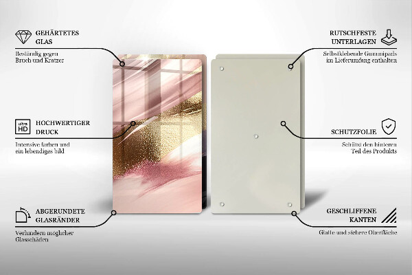 Üveg vágódeszka Pasztell foltok