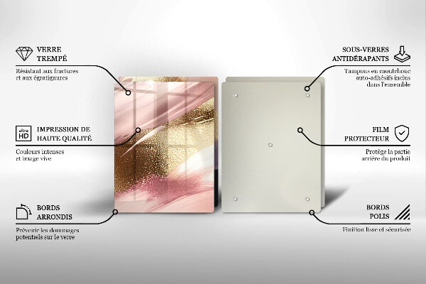 Üveg vágódeszka Pasztell foltok