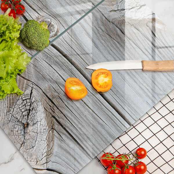 Üveg vágódeszka Világos fa szerkezet