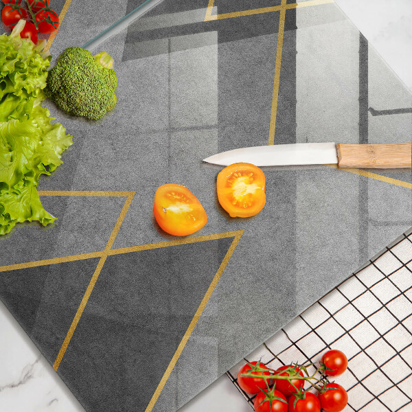 Üveg vágódeszka Éles formák