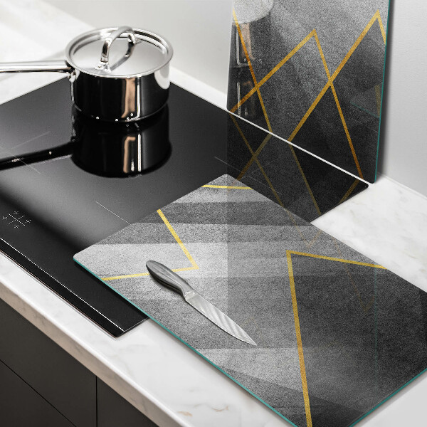 Üveg vágódeszka Éles formák