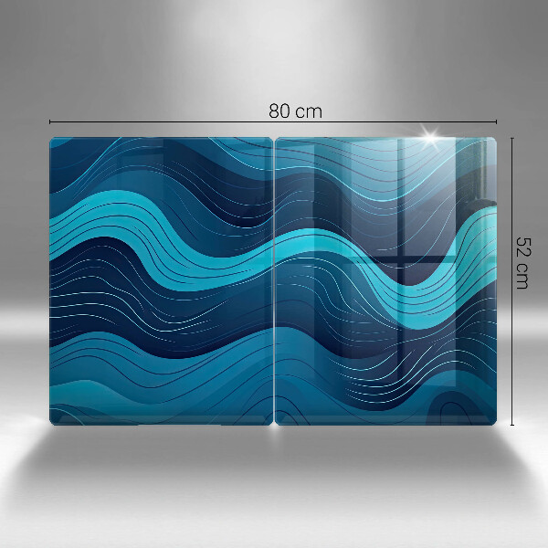 Üveg vágódeszka Absztrakt hullámok