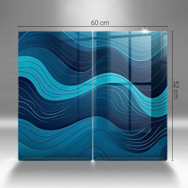 Üveg vágódeszka Absztrakt hullámok