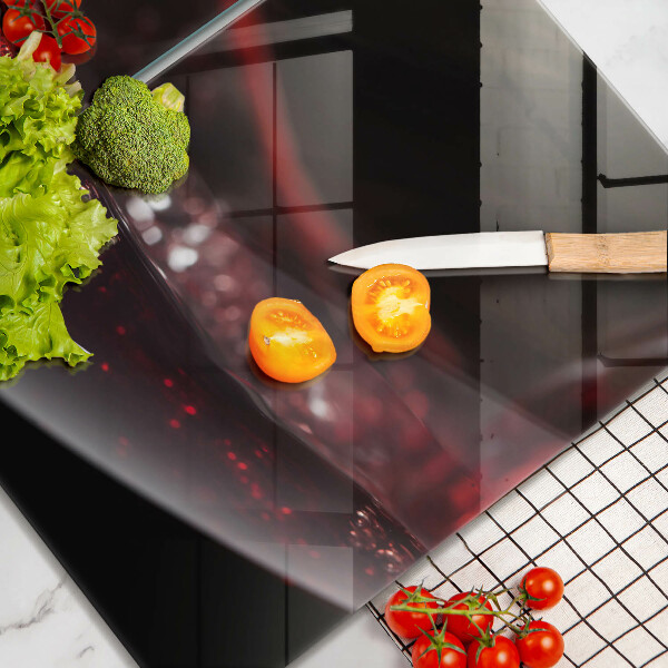 Üveg vágódeszka Vörösbor egy pohárban