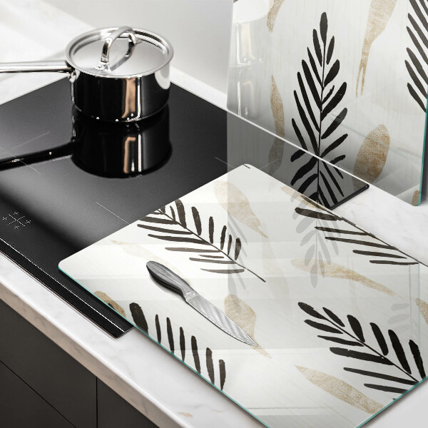 Üveg vágódeszka Boho növények