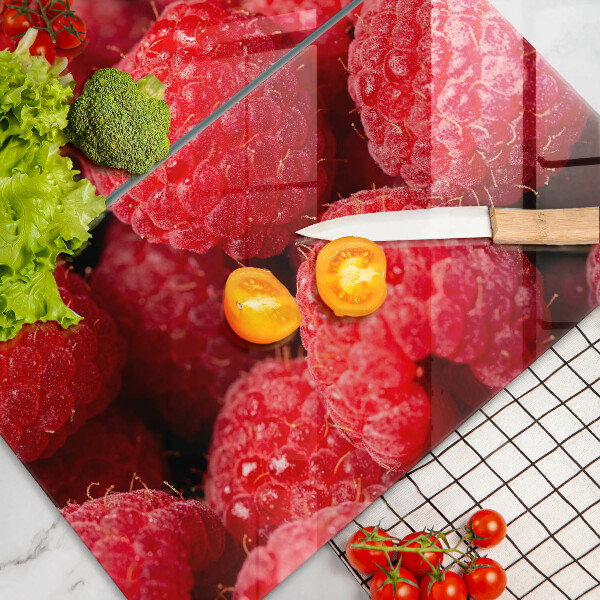 Üveg vágódeszka Málna gyümölcs