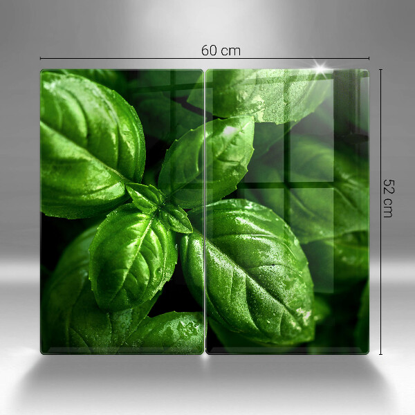 Üveg vágódeszka Bazsalikom