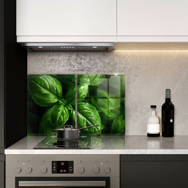 Üveg vágódeszka Bazsalikom