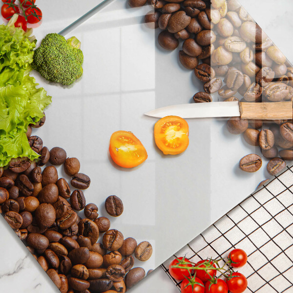 Üveg vágódeszka Kávébab